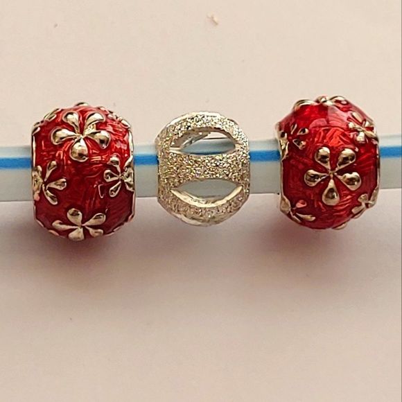 3 Christmas Charms for Pandora like Bracelet - Picture 1 of 4